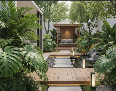 Desain Taman Tropis